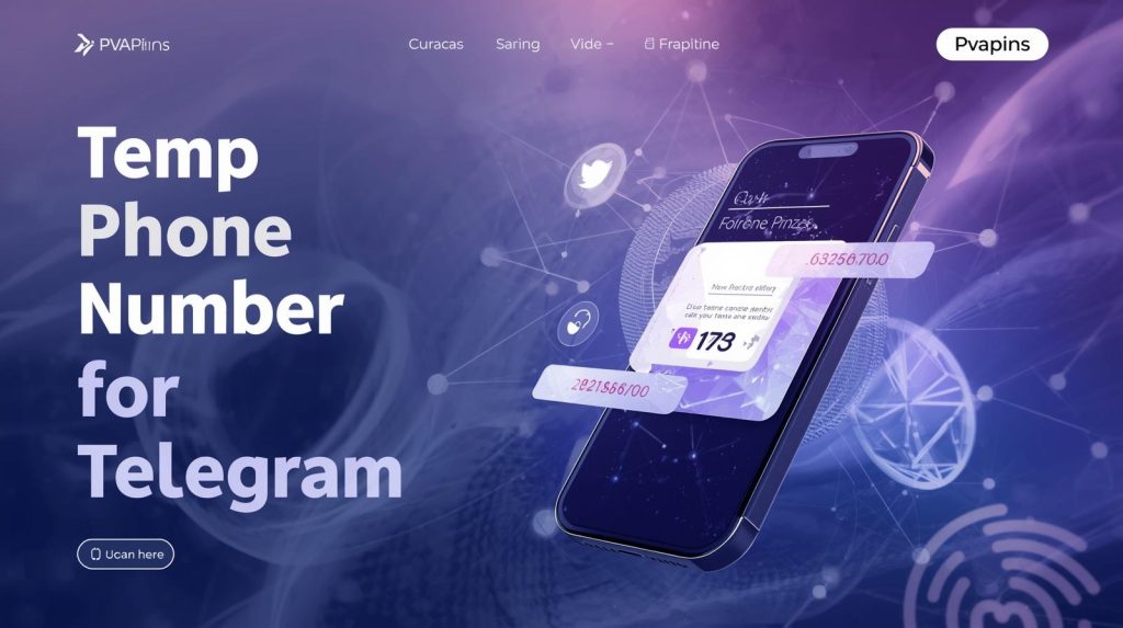 temp phone number for Telegram receiving OTP in the PVAPins web dashboard