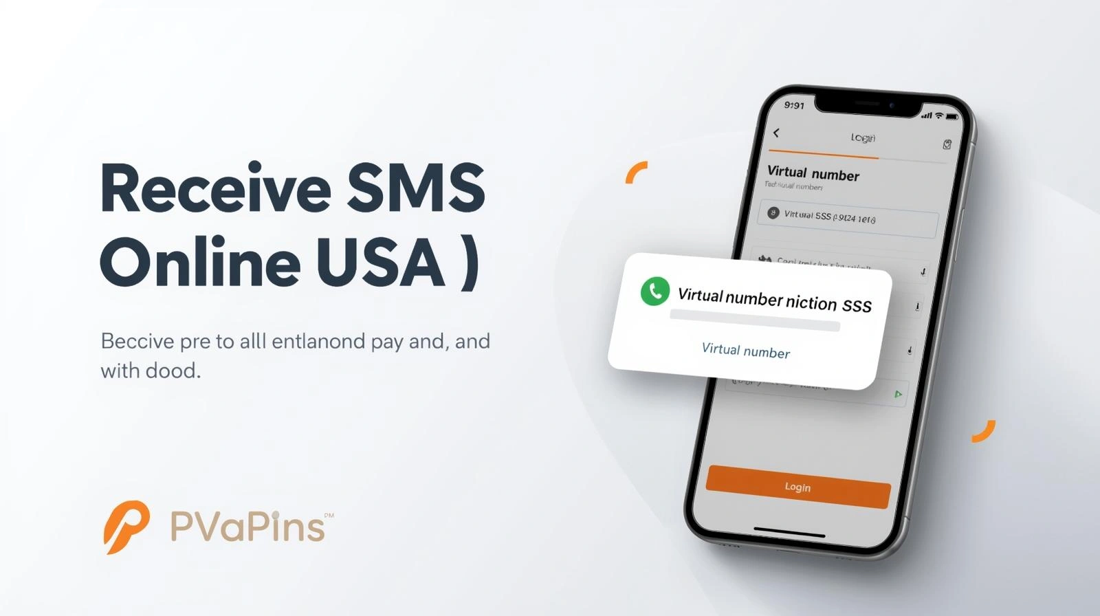 Dashboard showing virtual US phone numbers for receiving SMS online with PVAPins