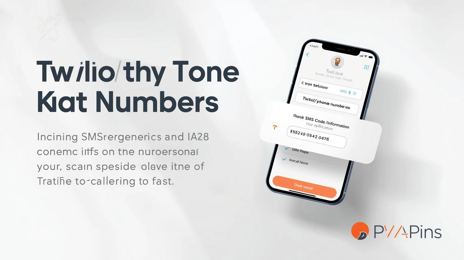 Developer dashboard showing Twilio virtual phone number settings, SMS logs, and API activity for OTP verification