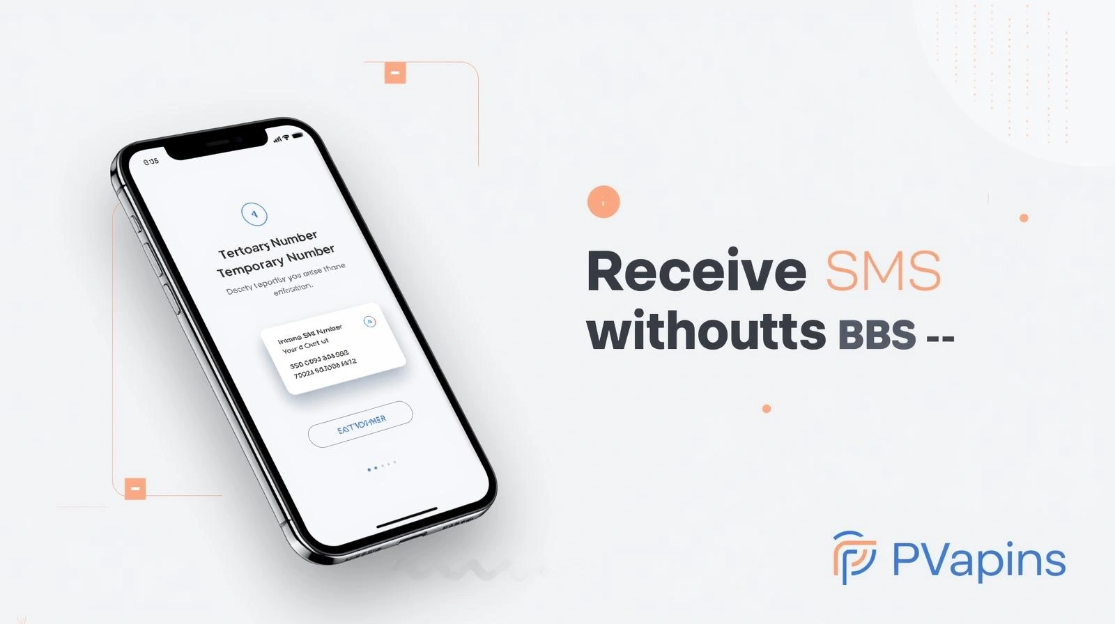 Globe icon beside a message bubble showing an OTP code, representing international SMS receiving