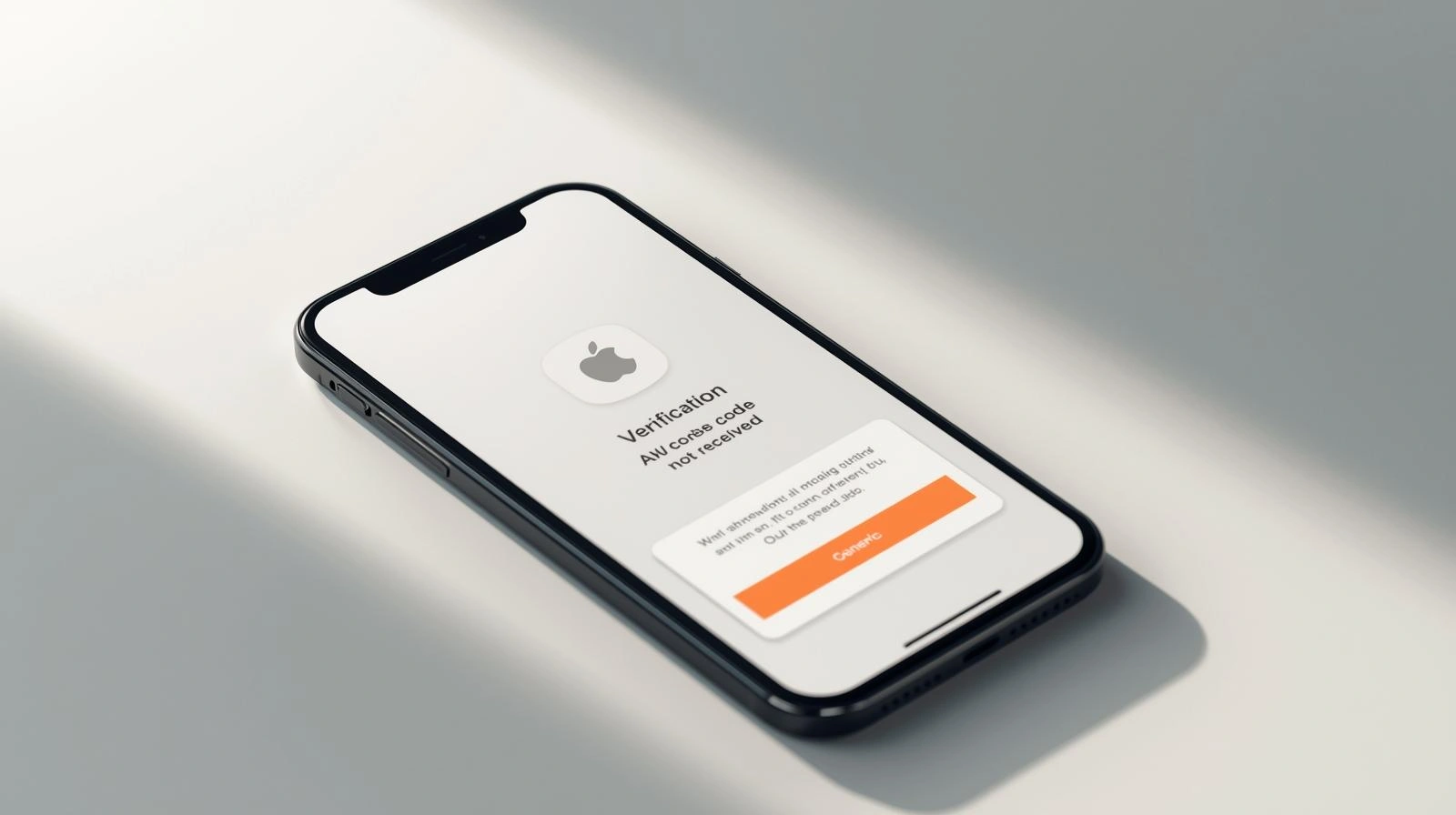 Illustration of SMS and email icons with a ‘code not received’ warning and fix steps