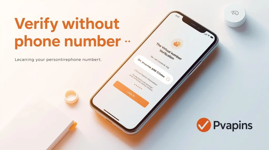 Illustration of a shield over a phone icon, symbolizing privacy and the ability to verify without phone number across multiple apps