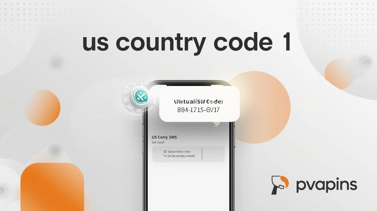 Illustration of a virtual US phone number receiving an SMS verification code