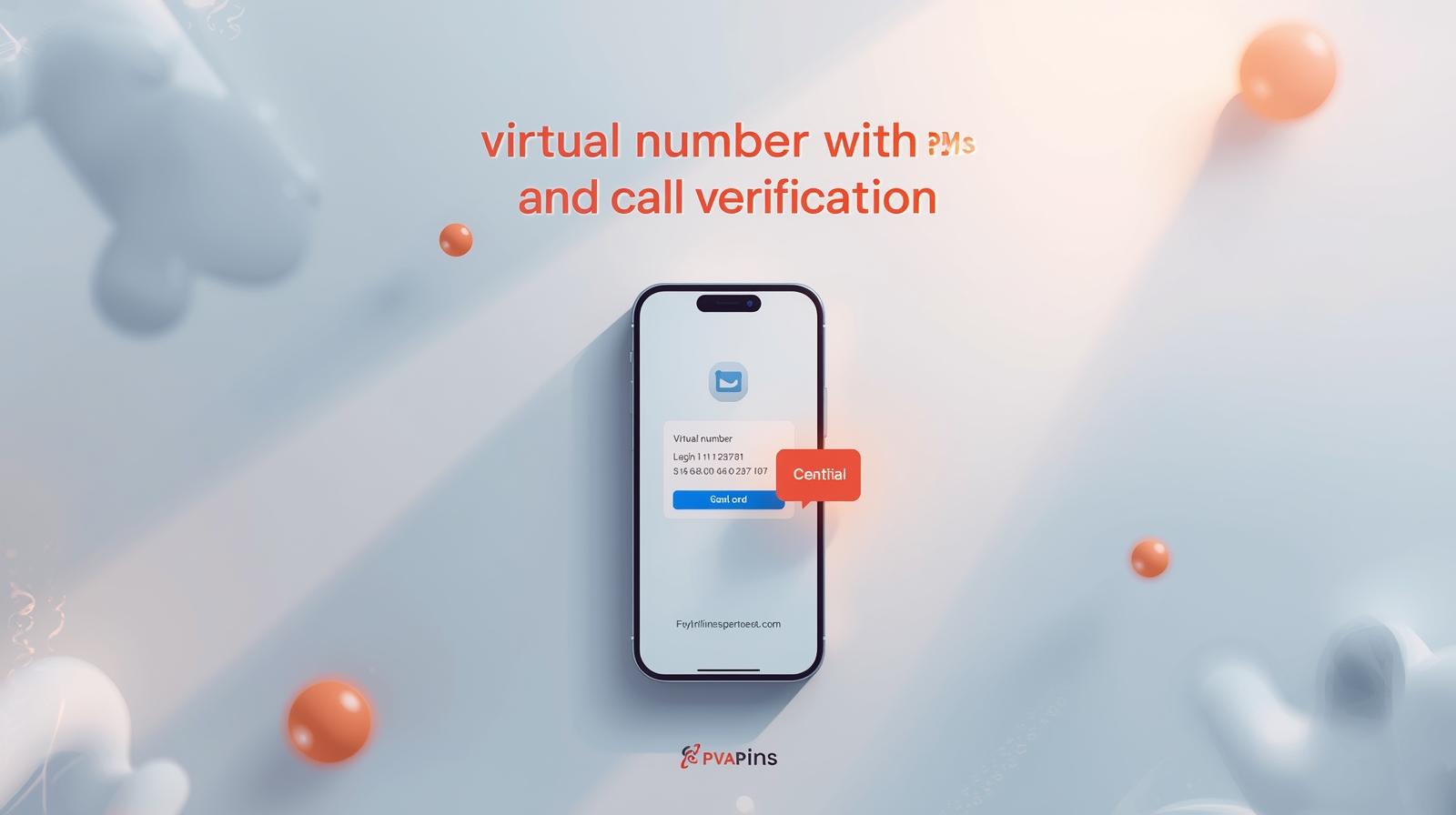 Illustration of global virtual numbers with country flags and a lock icon for privacy