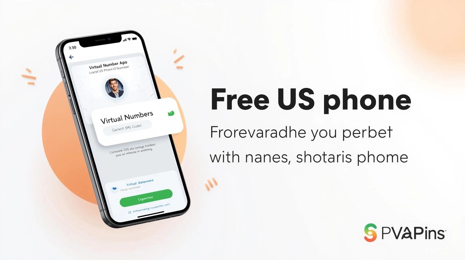 Illustration of multiple US phone numbers on a screen with incoming SMS verification messages.