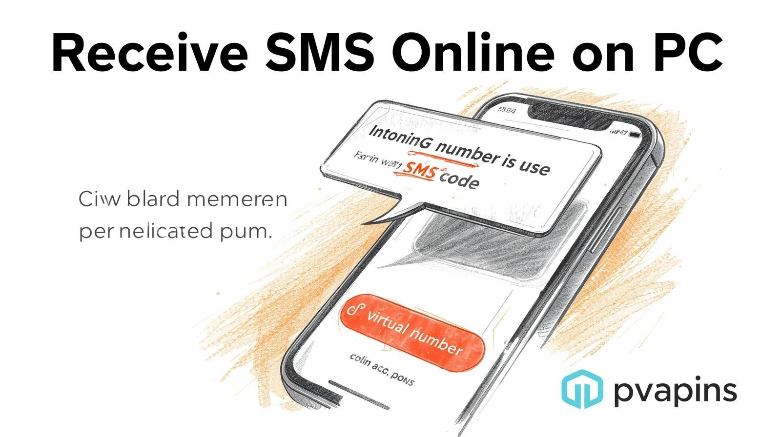 Illustration of receiving SMS verification codes on PC with virtual numbers and country selection