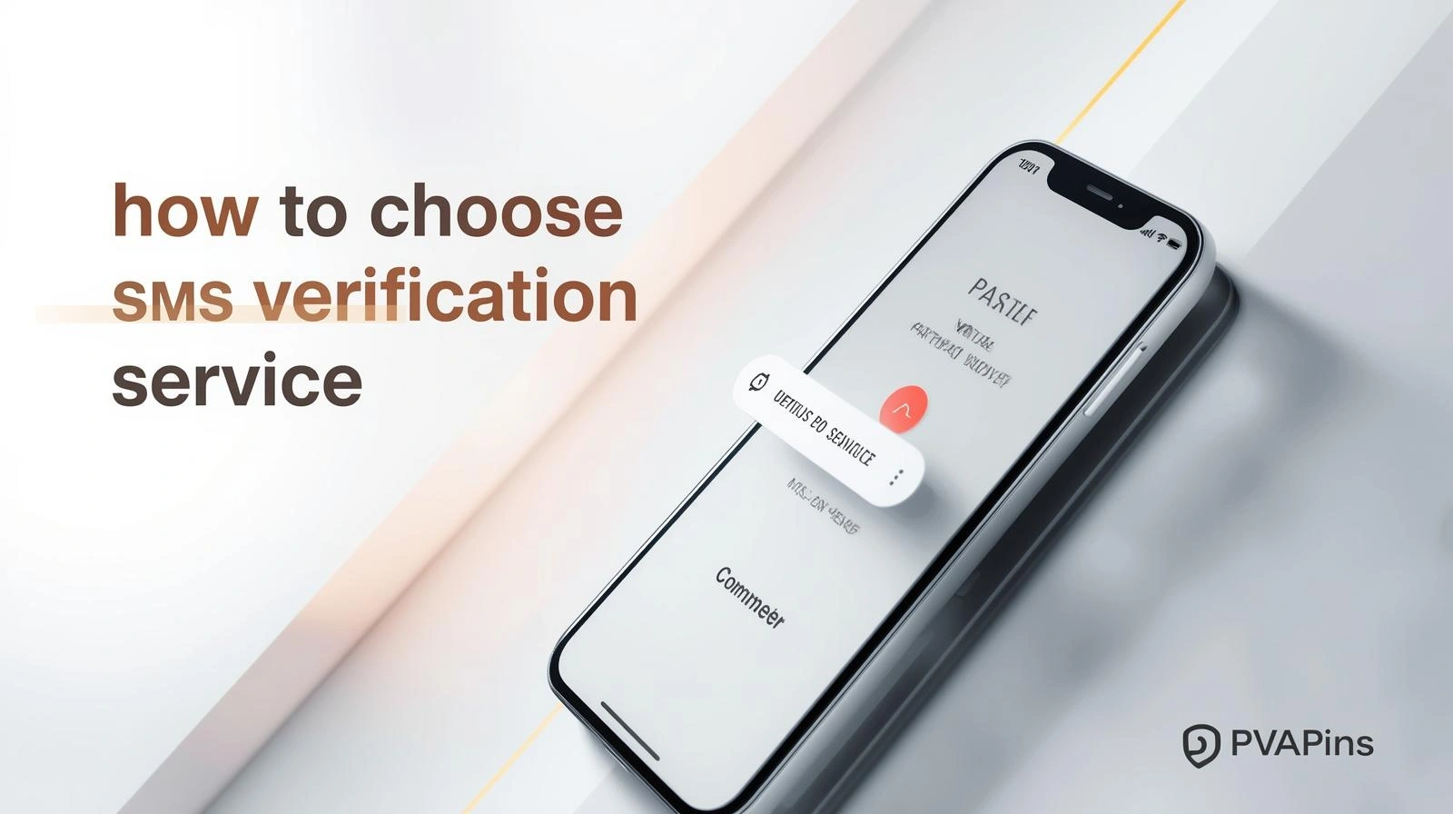 Illustration of secure OTP SMS verification using private virtual numbers from PVAPins