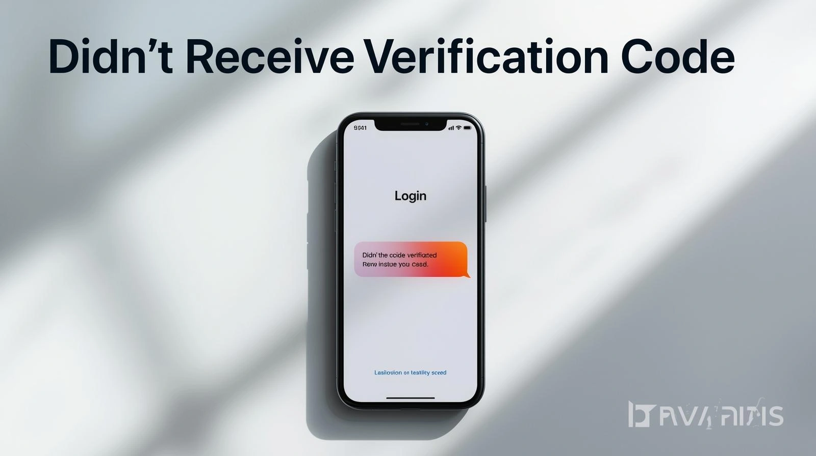 Minimal smartphone OTP screen with a warning icon and retry option