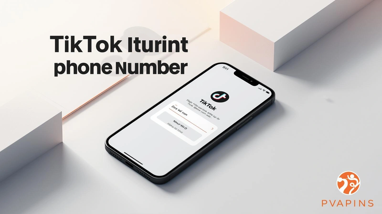 Person holding a smartphone with the TikTok app open, covering the screen slightly to represent keeping their real phone number private