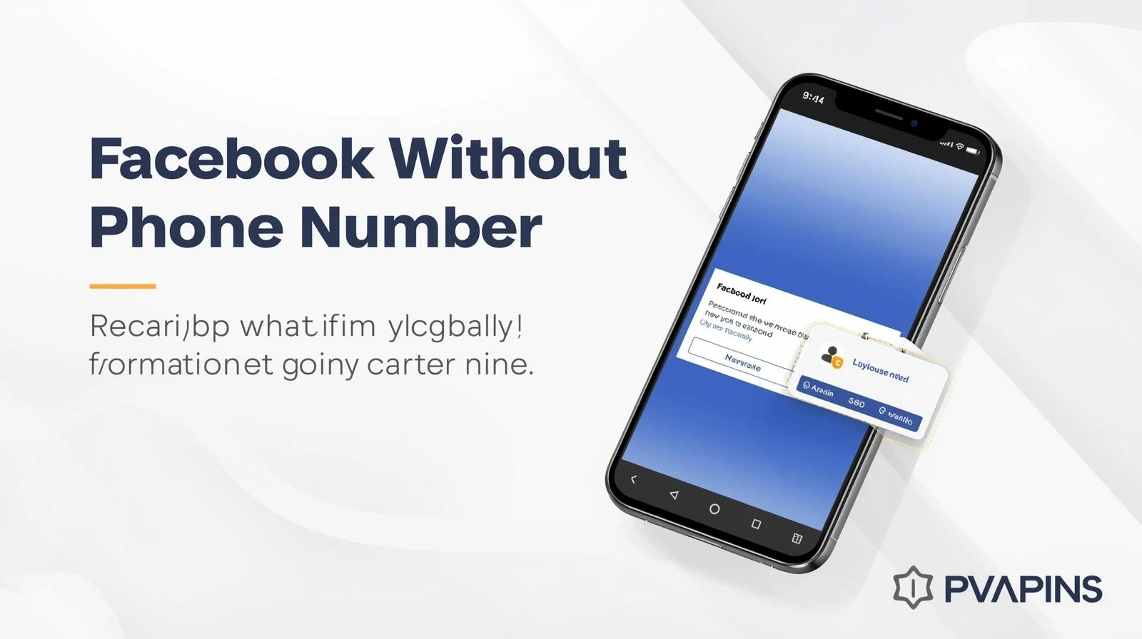 Person using Facebook on a phone while keeping their real number private with a virtual verification number