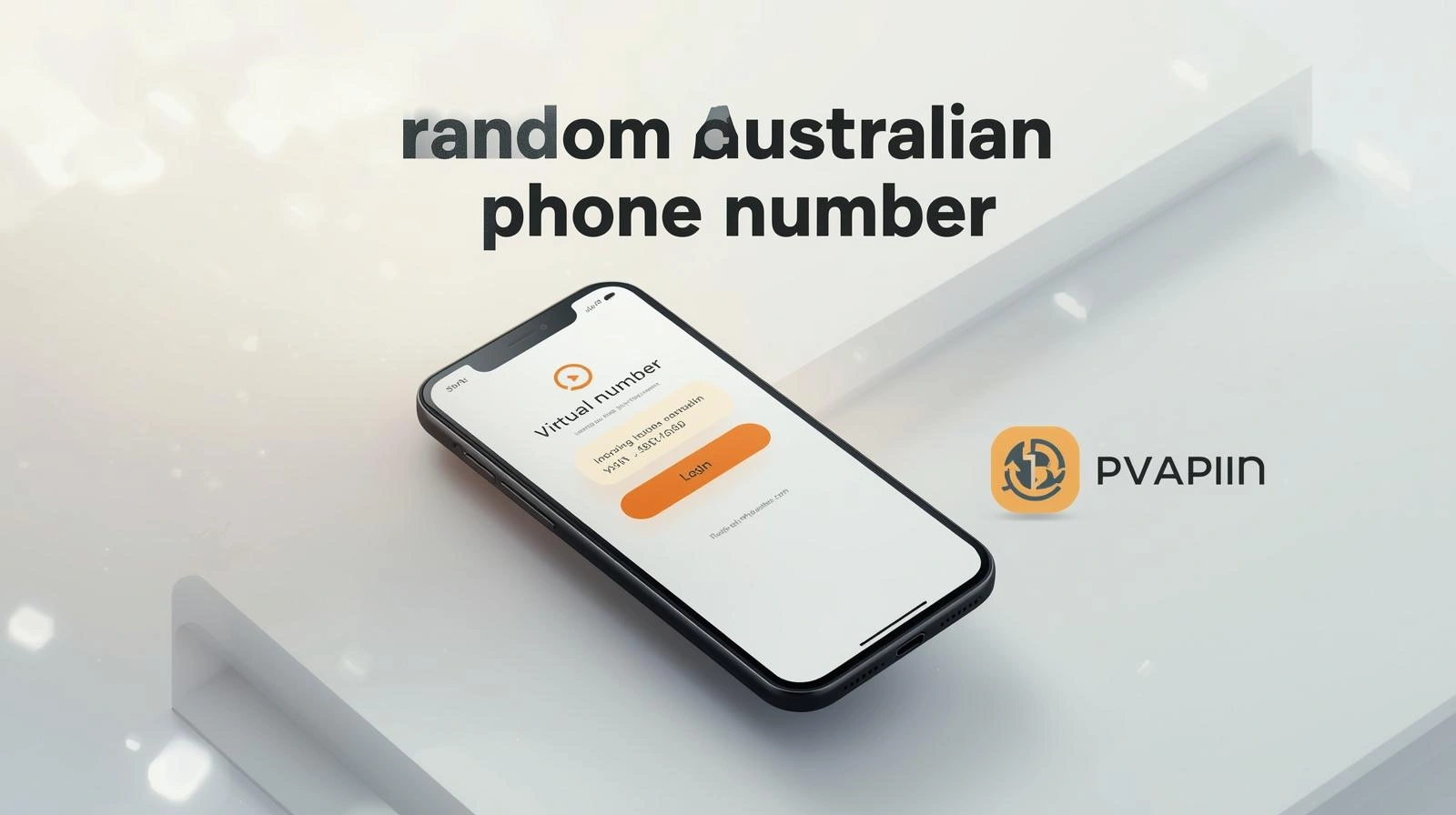 Smartphone screen showing a random Australian phone number with an incoming SMS code