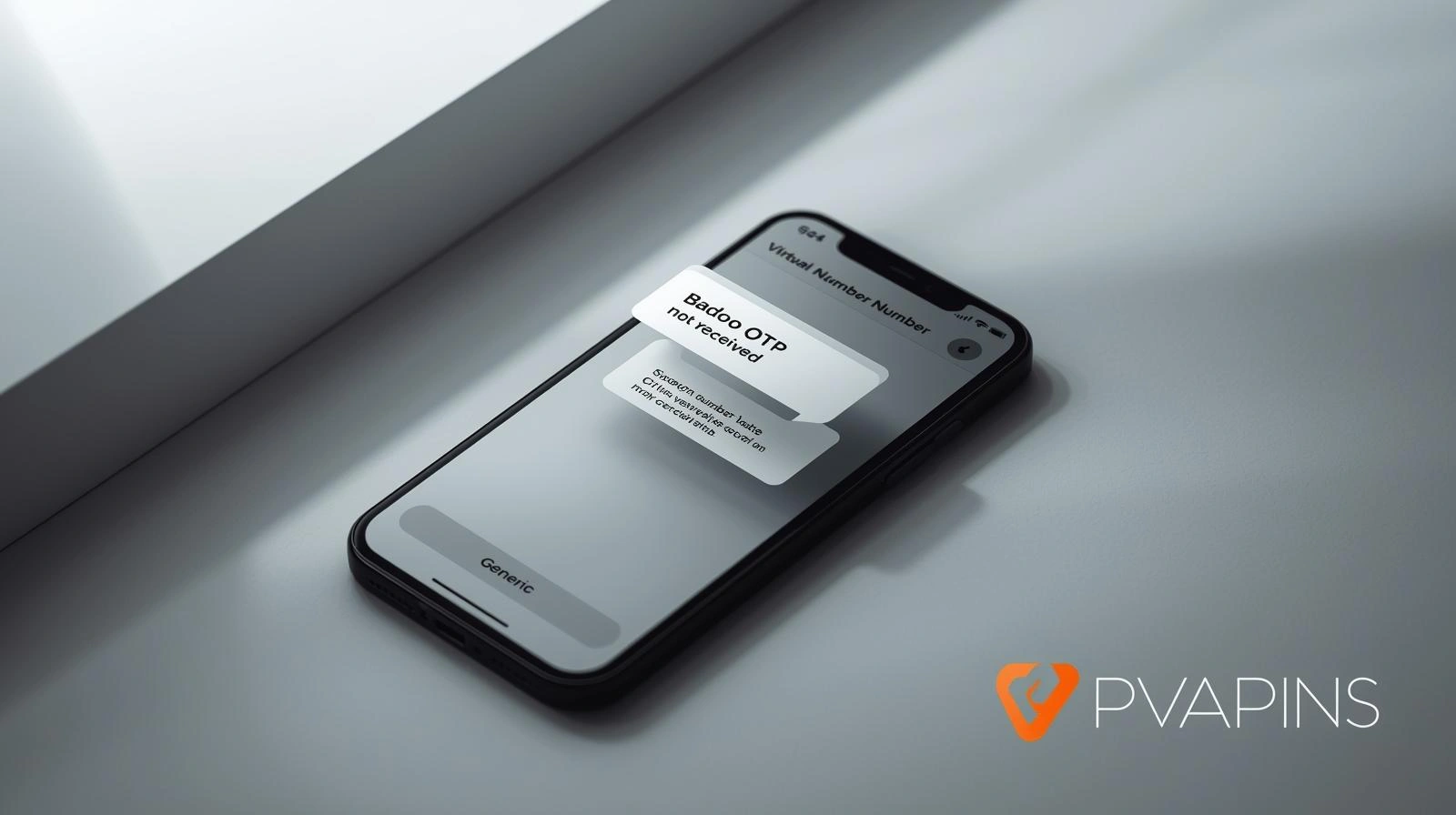 Smartphone screen showing an OTP input box with a “code not received” message.