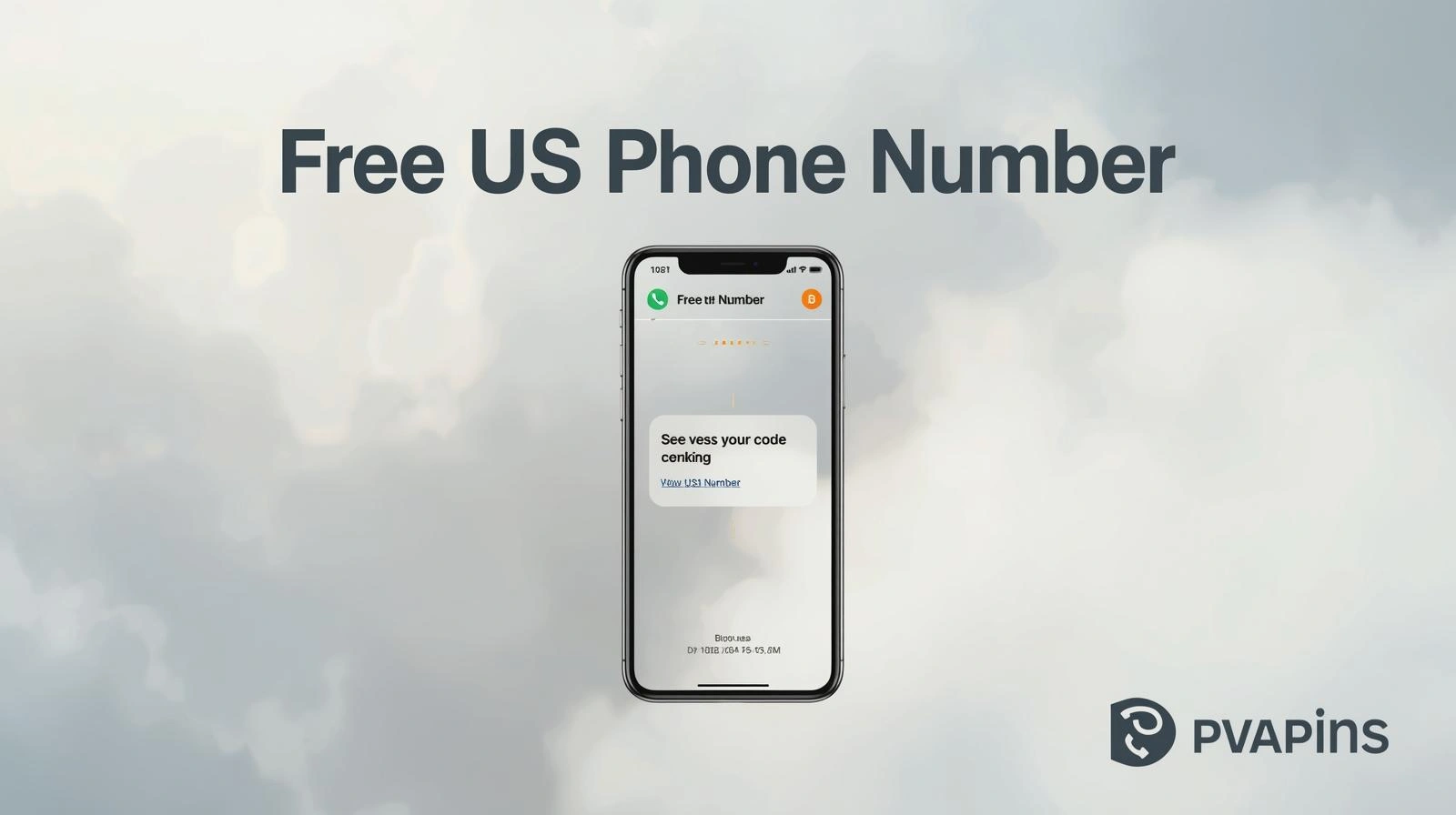 Smartphone screen showing an SMS verification code from a virtual US phone number