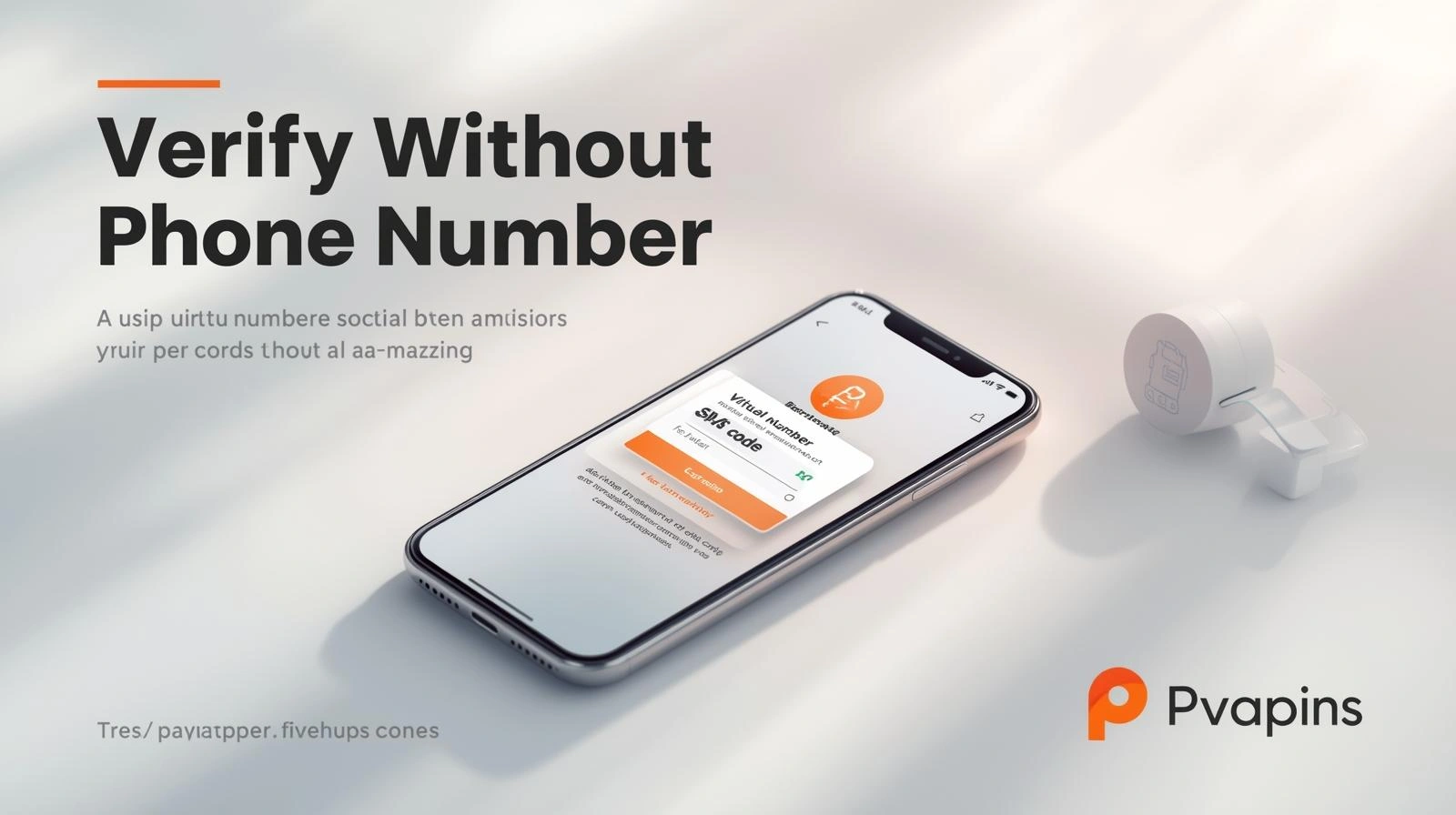 User creating an online account on a laptop using PVAPins virtual phone number instead of their personal SIM for SMS verification