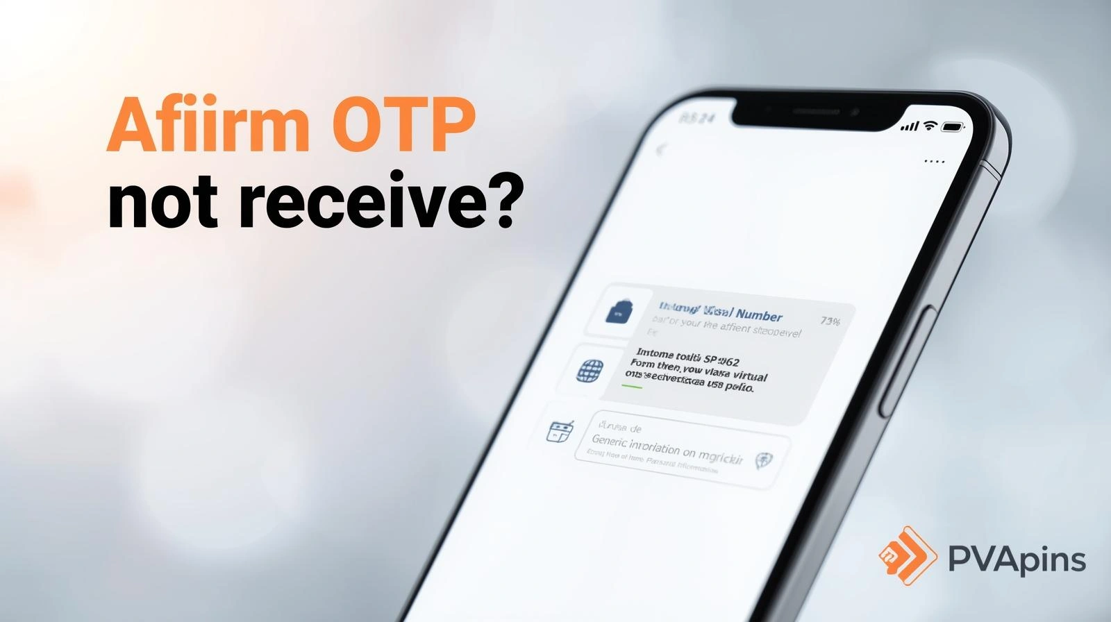 Affirm OTP not received troubleshooting checklist for SMS, email, and login code issues.