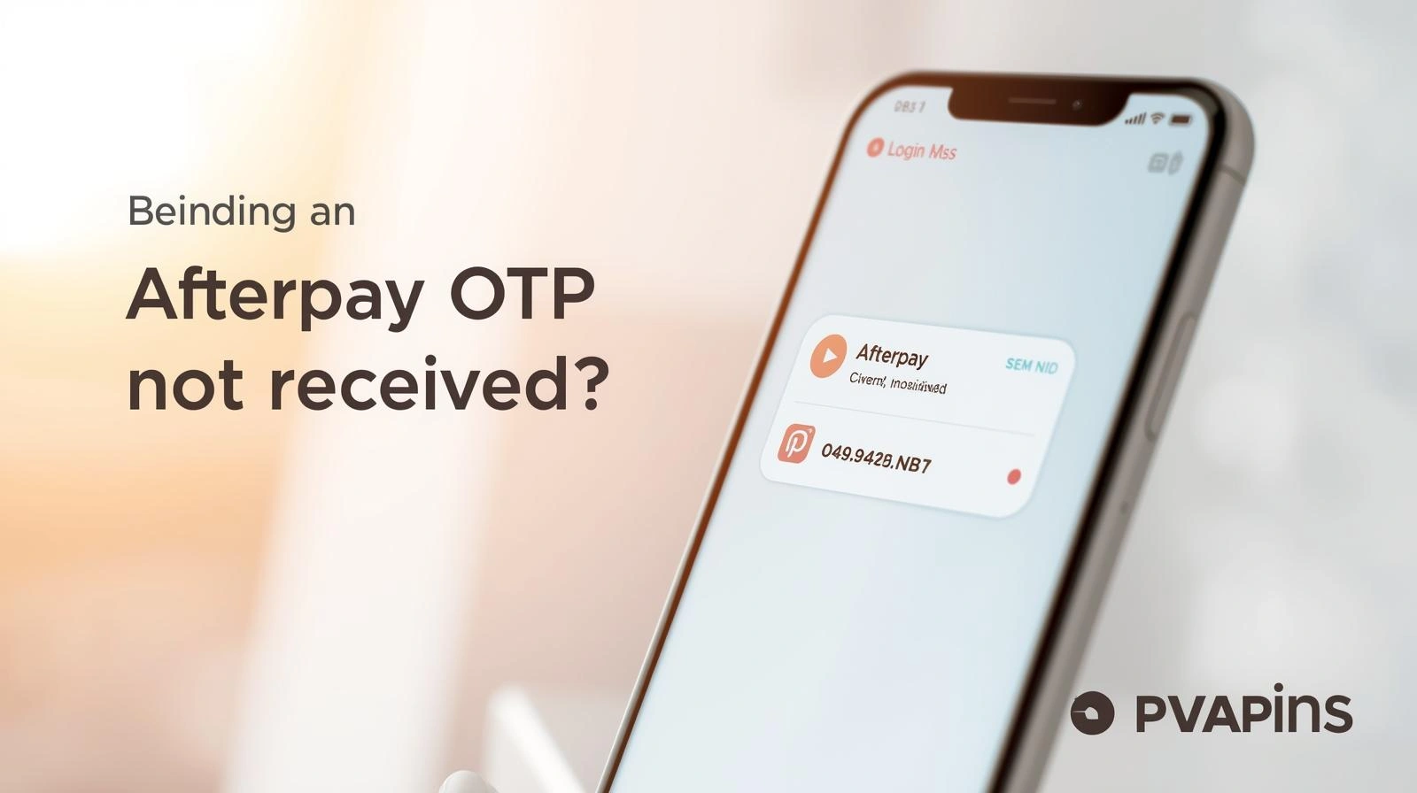 Afterpay OTP not received