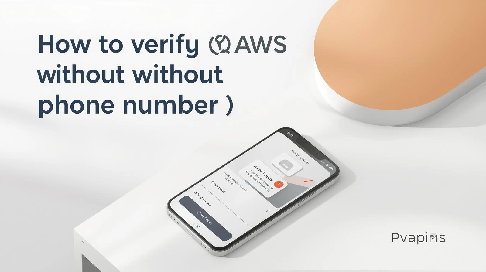 Checklist-style graphic for fixing AWS phone verification failed errors and retry steps.