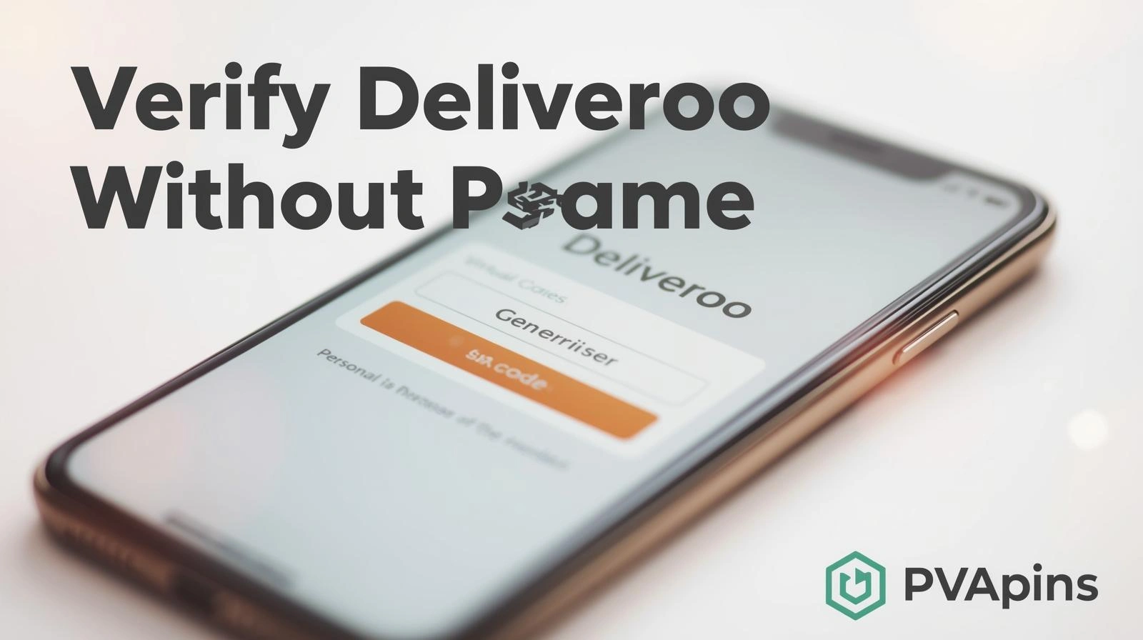Deliveroo account verification screen asking for a phone number