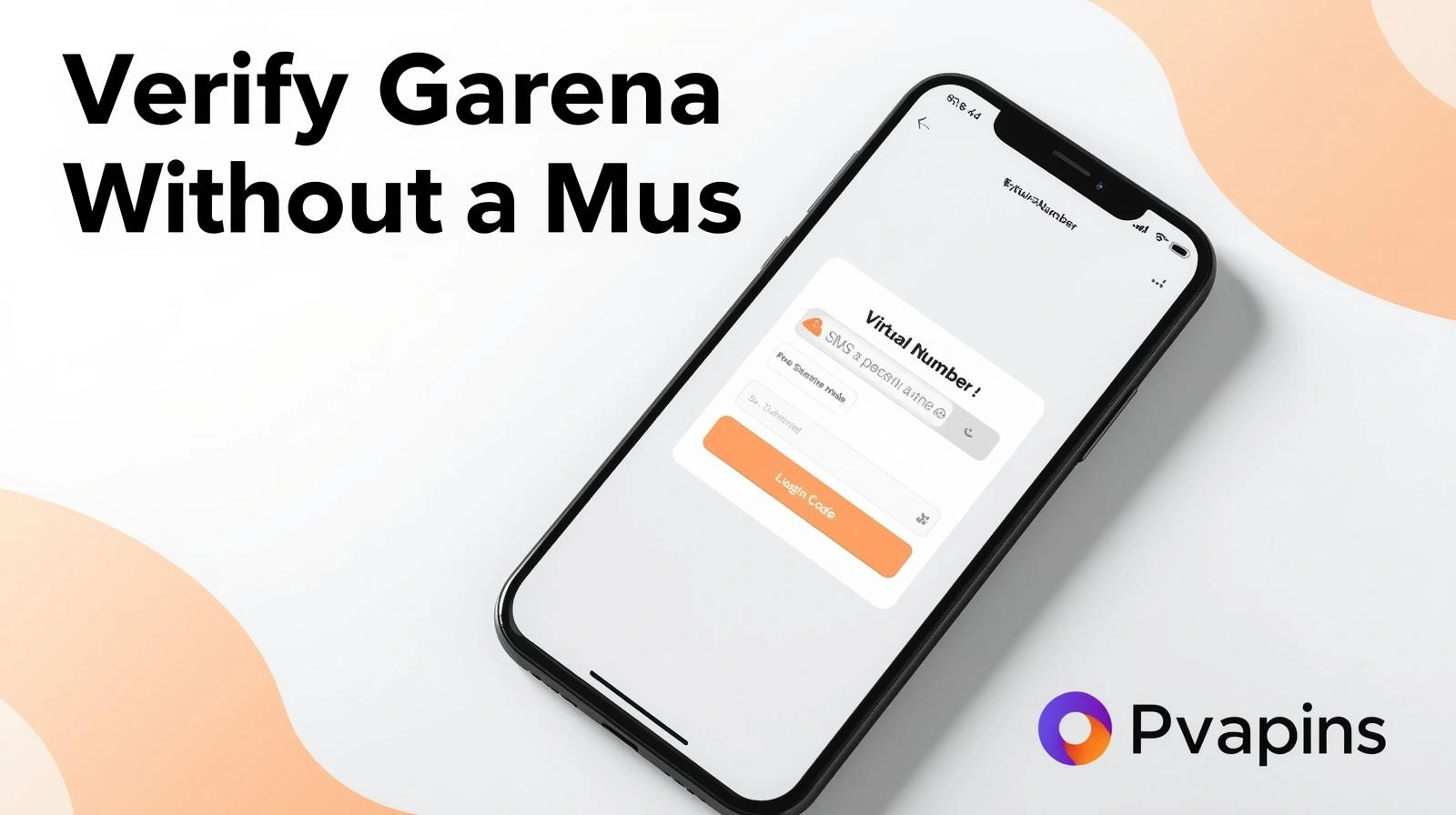 Garena login screen showing a “Verify your account” prompt