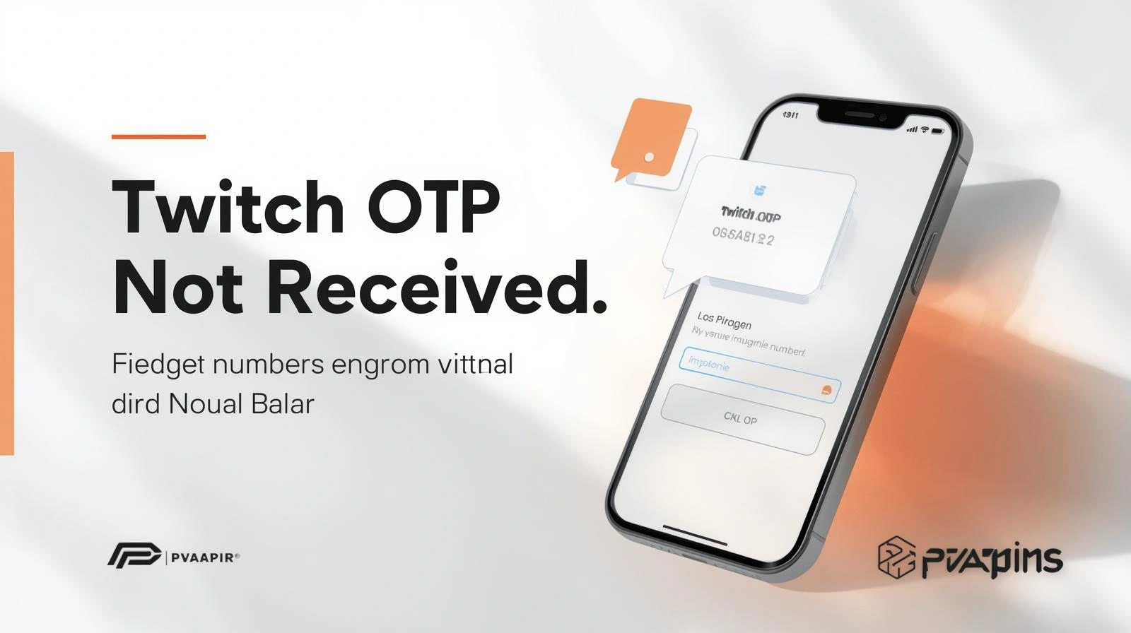 Illustration of an OTP text message being filtered by a carrier spam shield, causing Twitch verification delays.