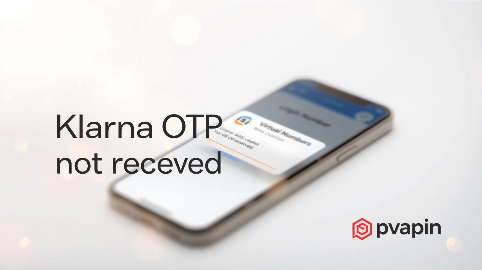 Klarna login screen showing “OTP not received” and resend code option