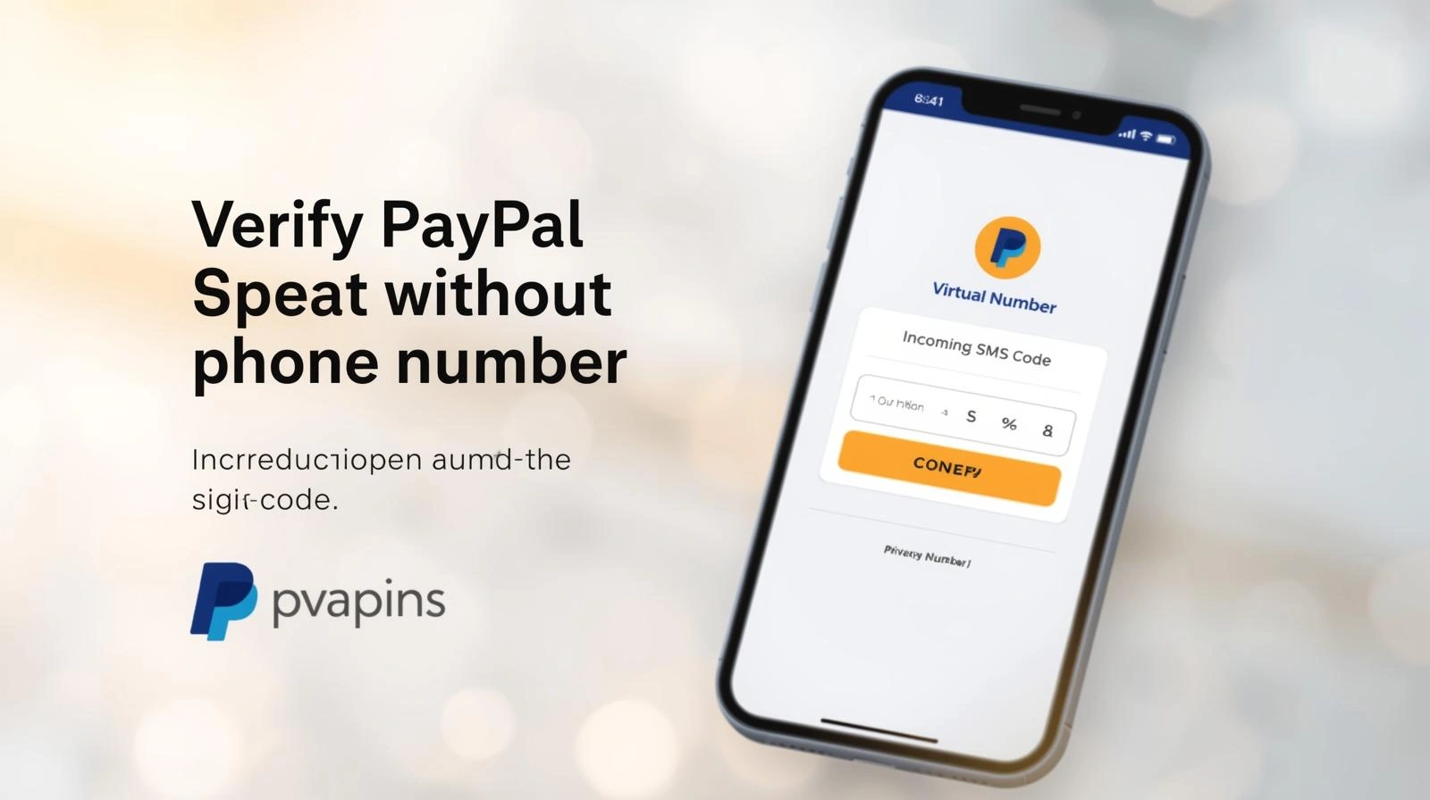 PayPal account settings page showing verification options without a phone number