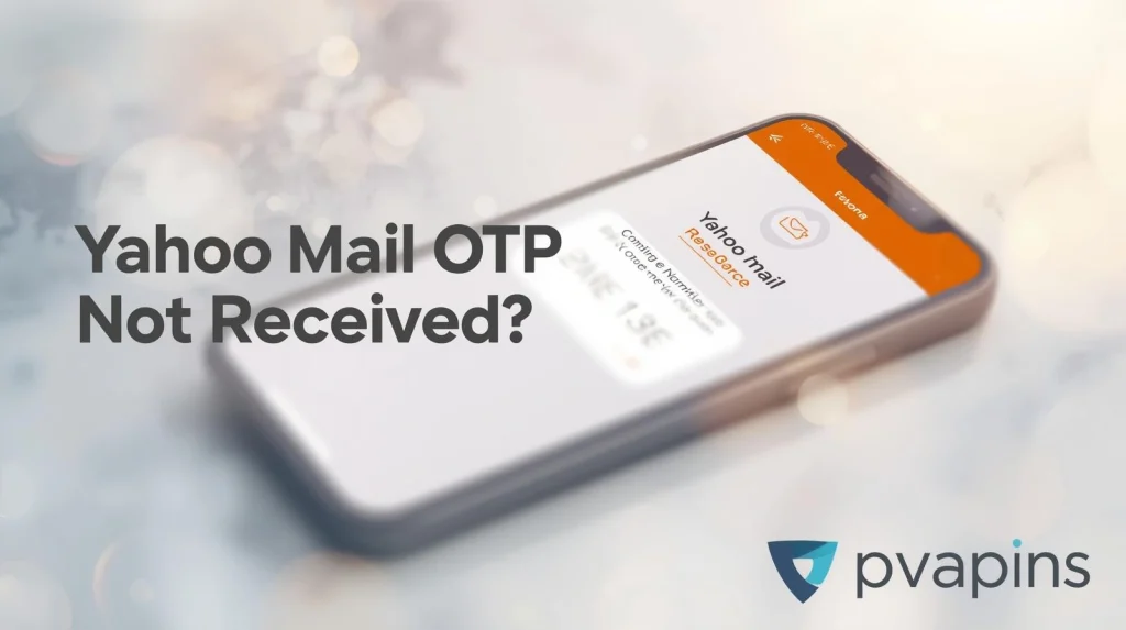 Phone screen showing Yahoo Mail two-step verification code delay issue