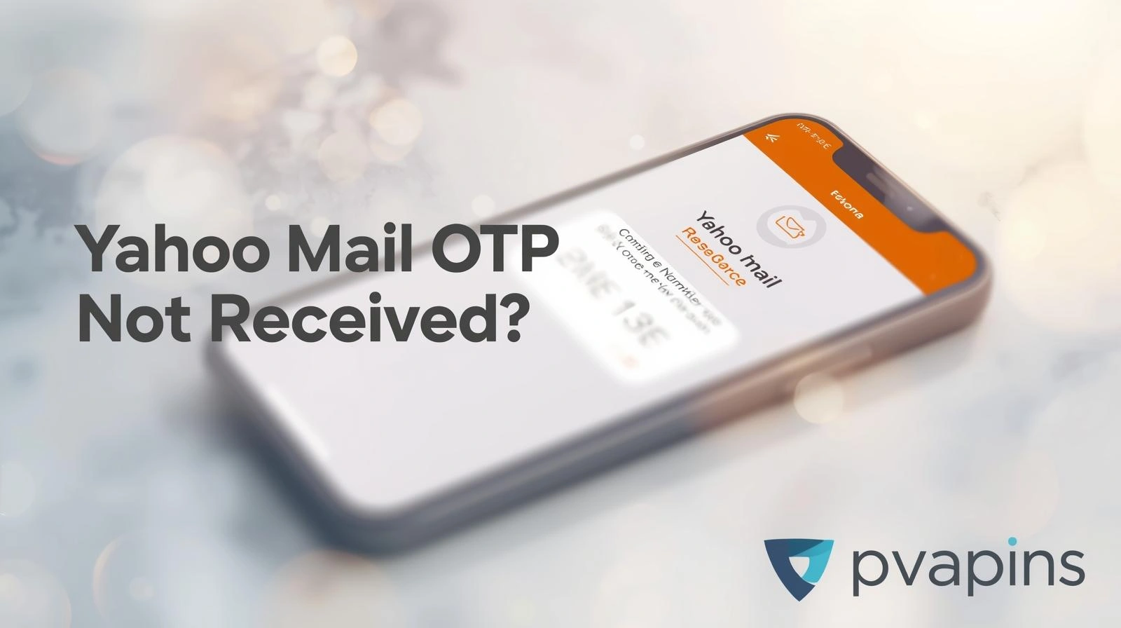 Phone screen showing Yahoo Mail two-step verification code delay issue