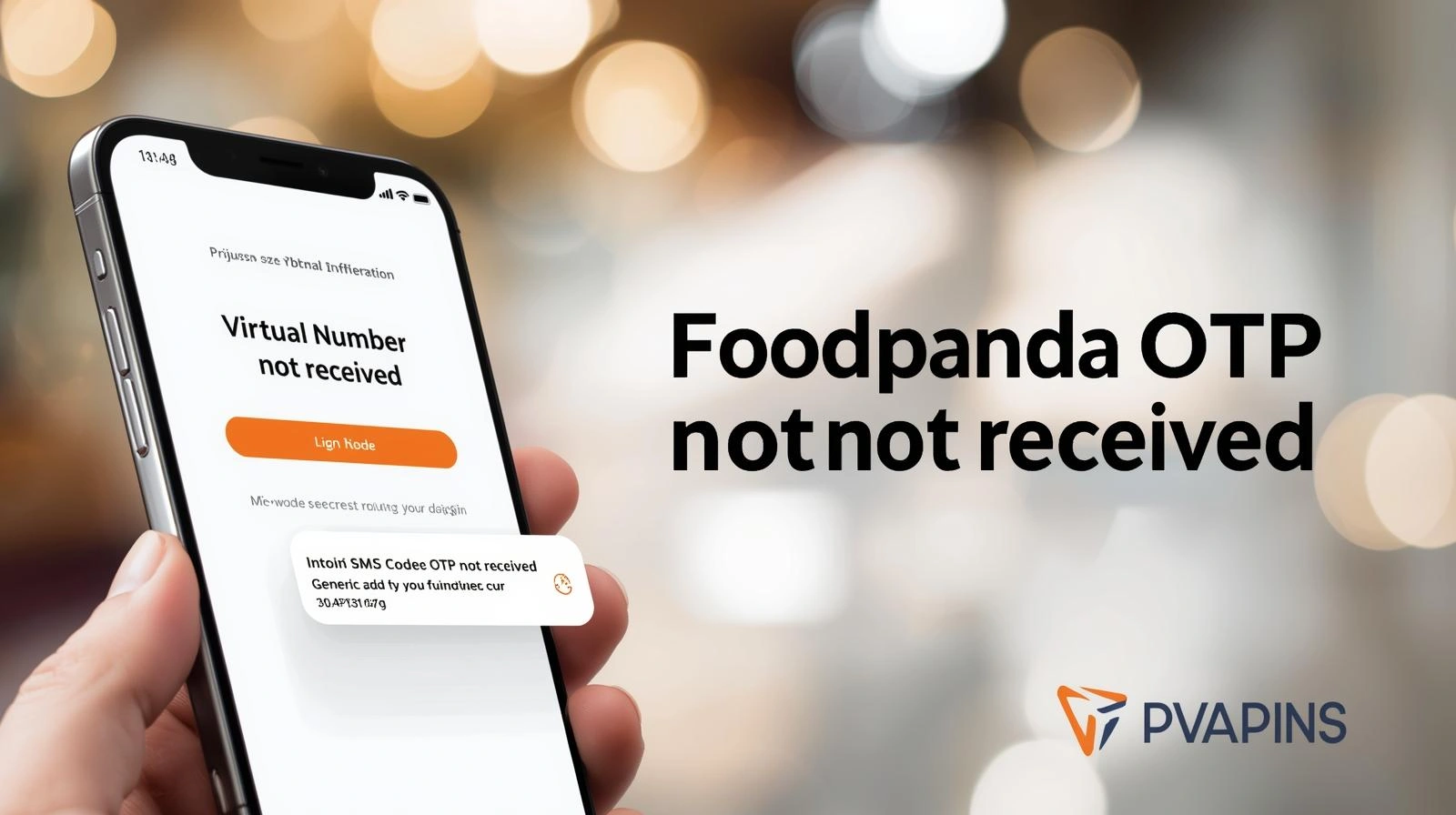 Phone showing SMS inbox with missing Foodpanda verification code
