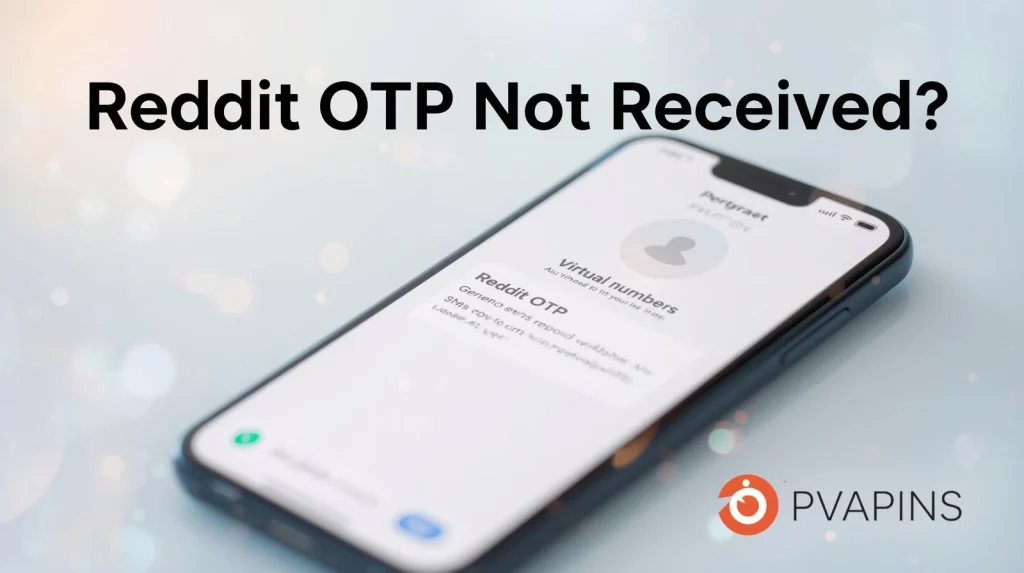 Reddit login screen prompting for a verification code with OTP not received error
