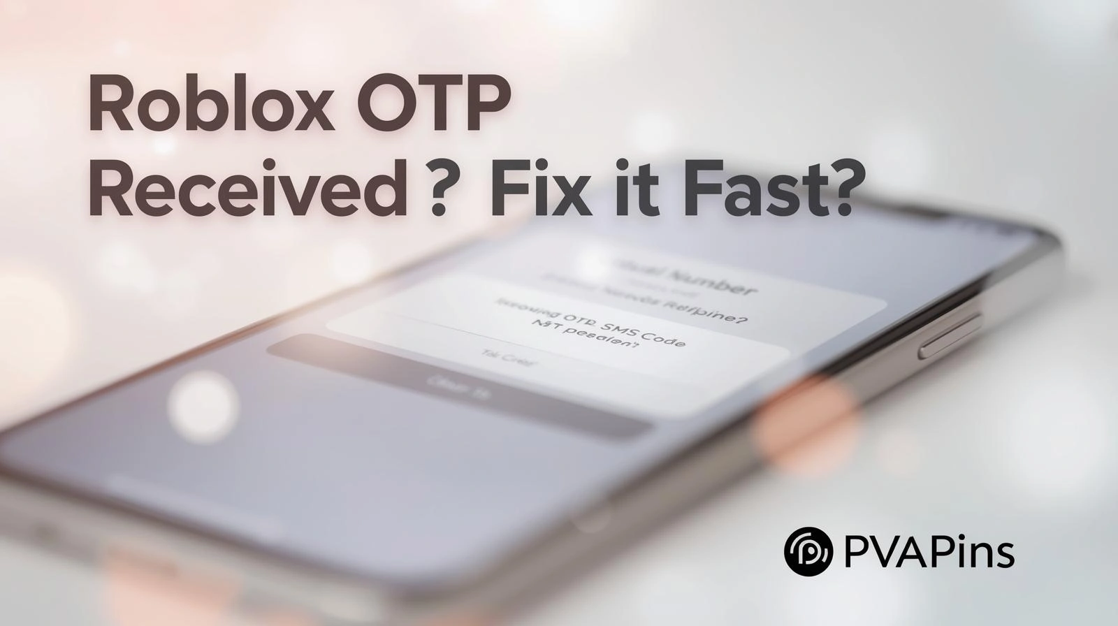 Roblox verification screen showing OTP entry box and resend code button