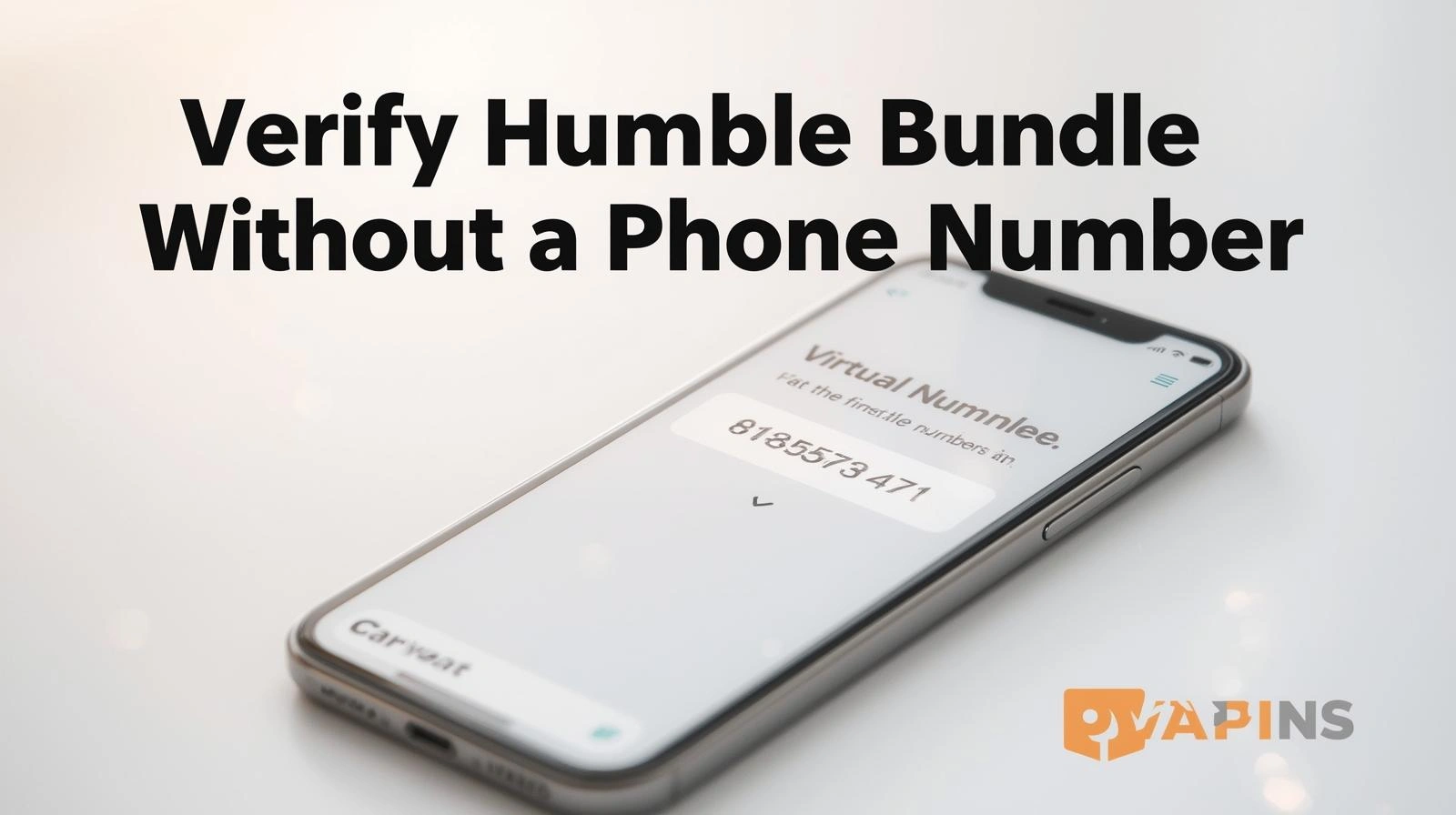 SMS OTP screen with a temporary number inbox displaying a Humble Bundle verification code