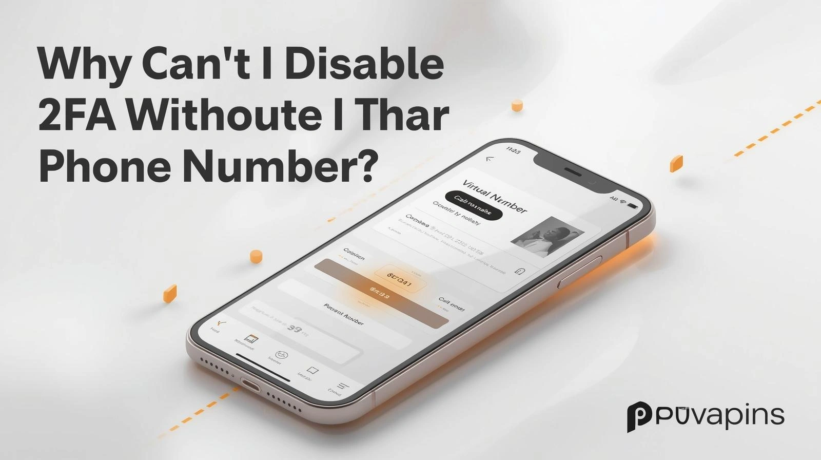 Smartphone displaying a 2FA recovery screen with backup codes and an authenticator app option highlighted.