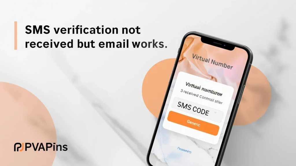 User holding a smartphone with an OTP prompt and an empty text message inbox.