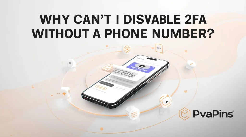 User locked out of an account settings page showing “Two-factor authentication enabled” with a missing phone number prompt.