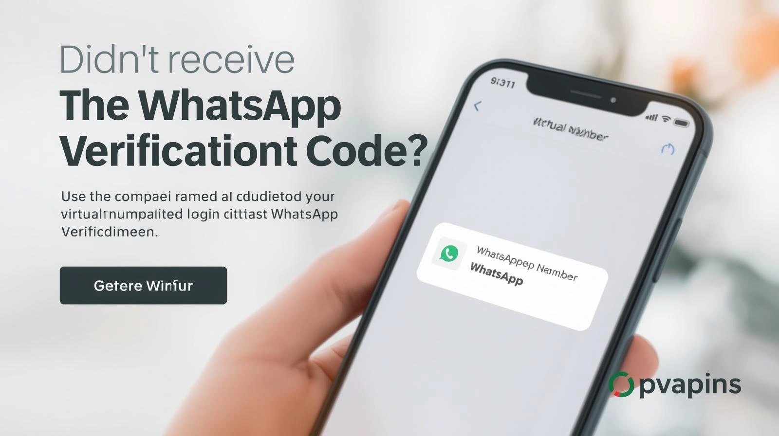Didn’t receive WhatsApp verification code screen on phone