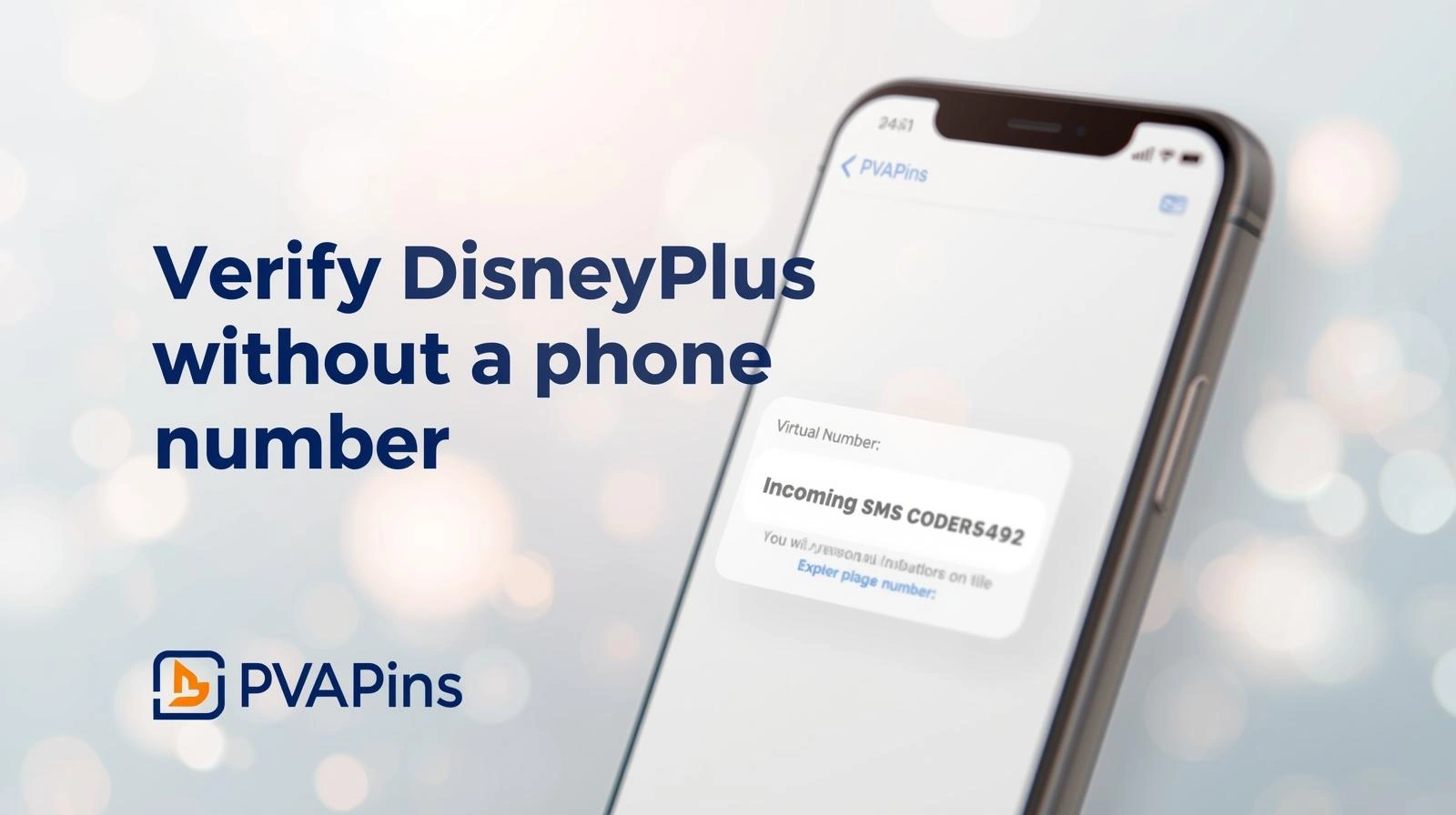 Disney+ verification screen prompting for a phone number to receive a code