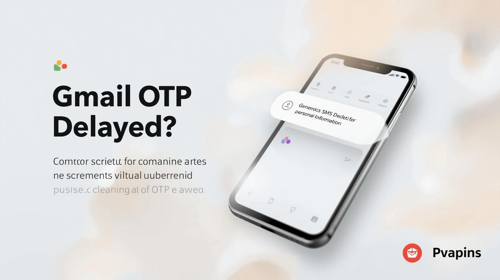Email inbox showing missing OTP code and spam folder check for Gmail delivery issues.