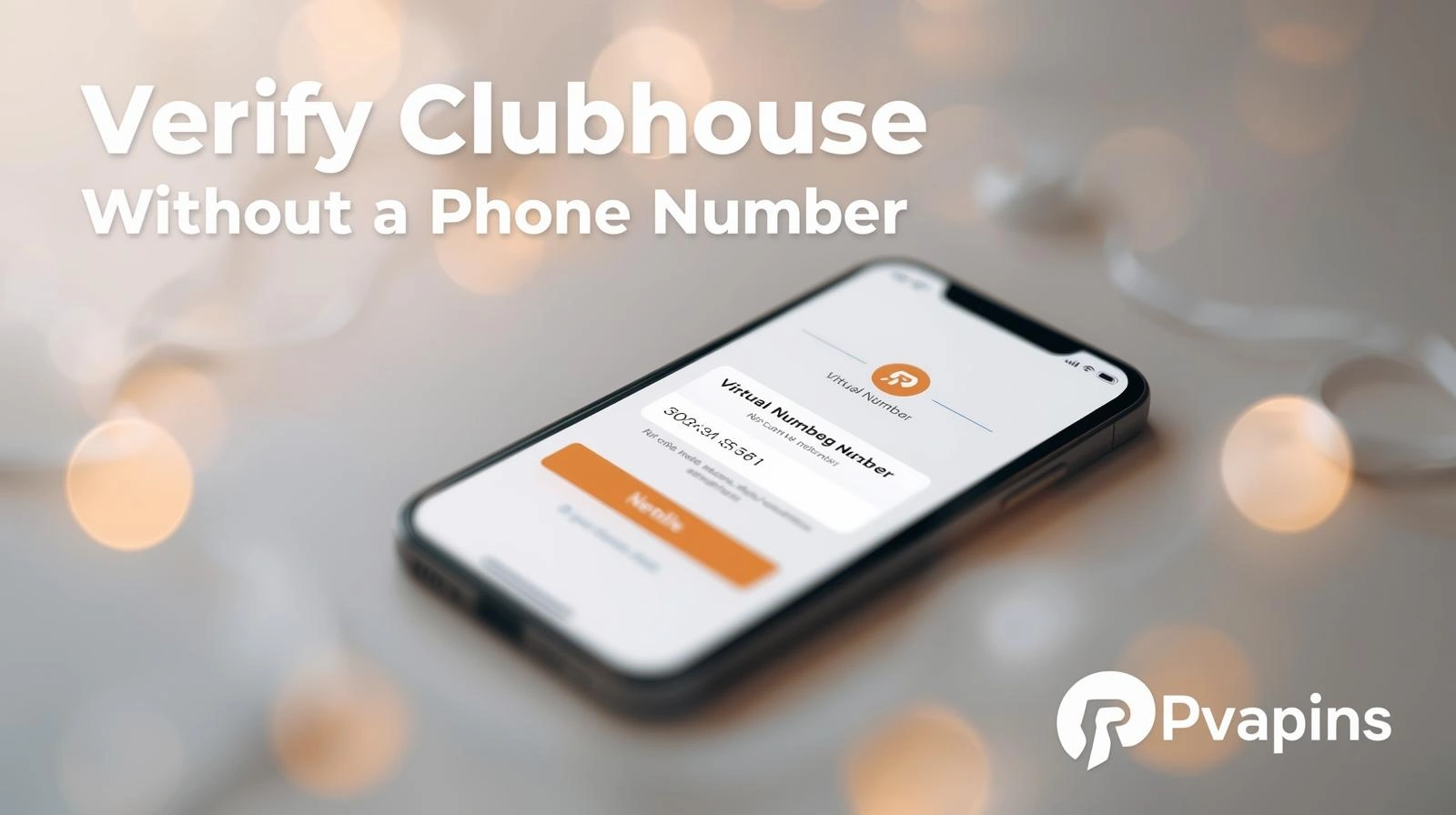 Illustration of secure account verification steps for Clubhouse without a phone number