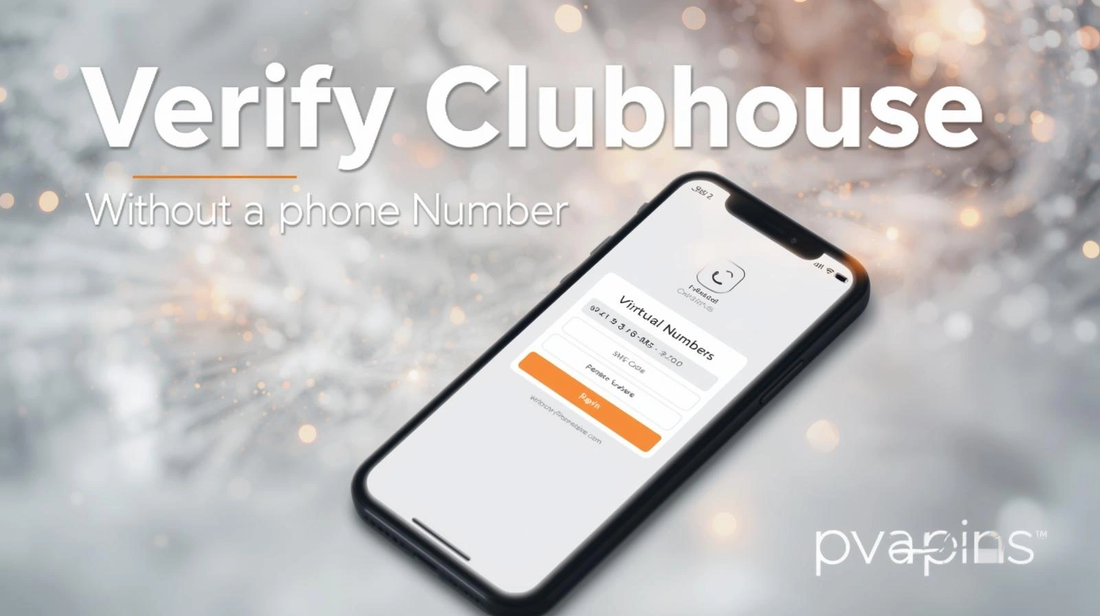 Person using Clubhouse app with “verification” screen and no phone number option shown