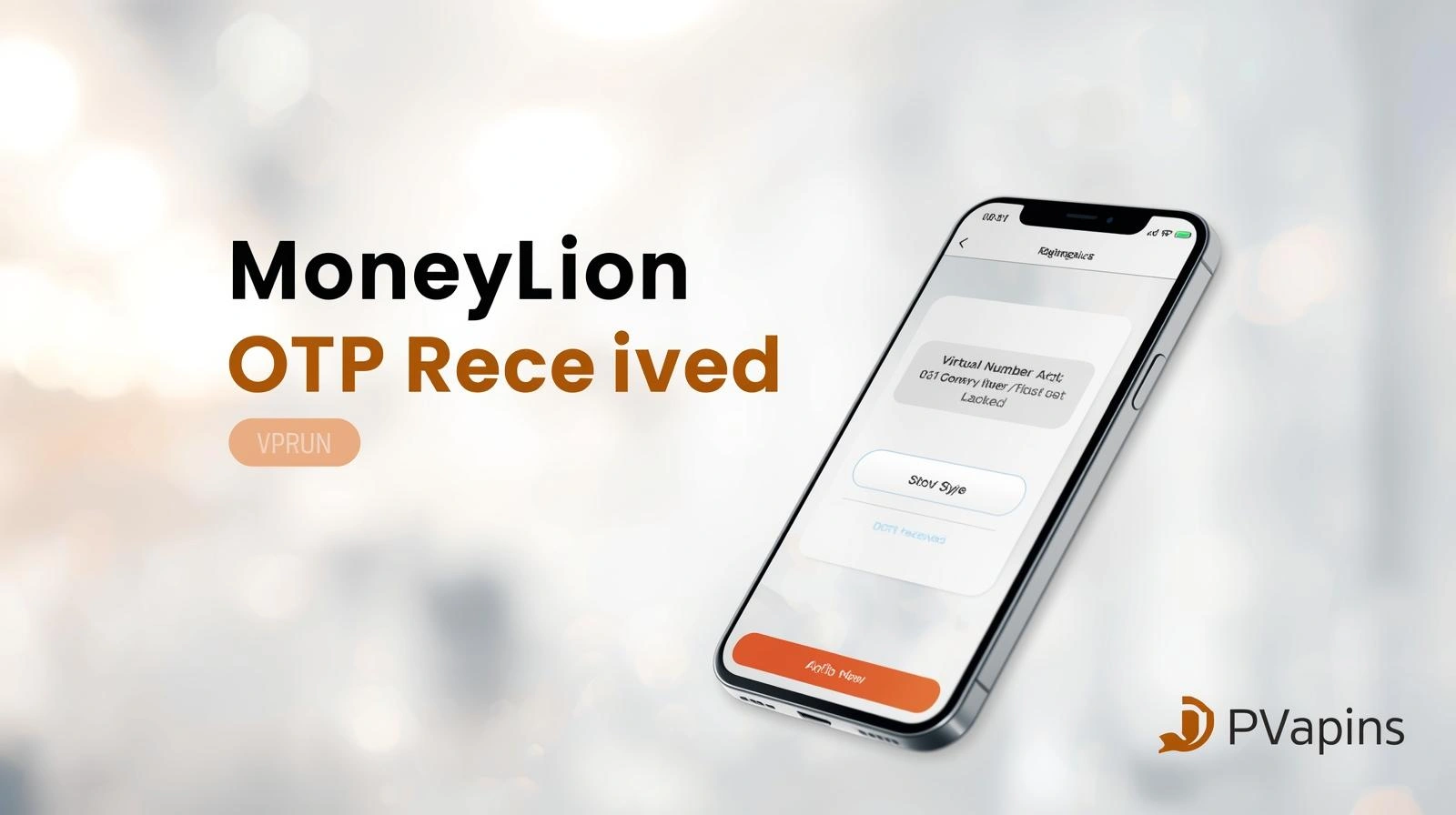 Phone displaying MoneyLion verification code SMS with resend OTP option visible