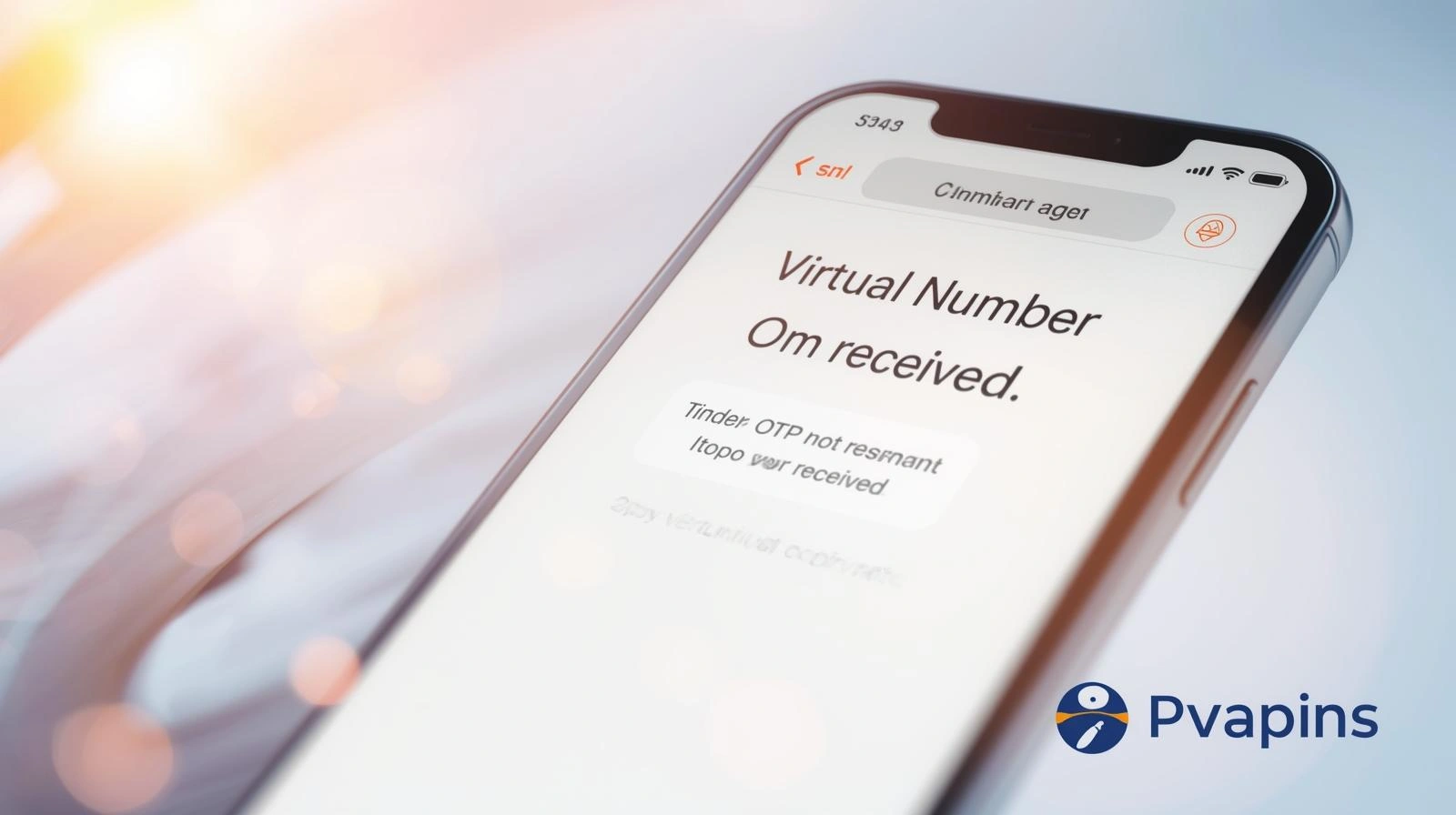 Phone screen showing “Tinder OTP not received” and a missing SMS code notification