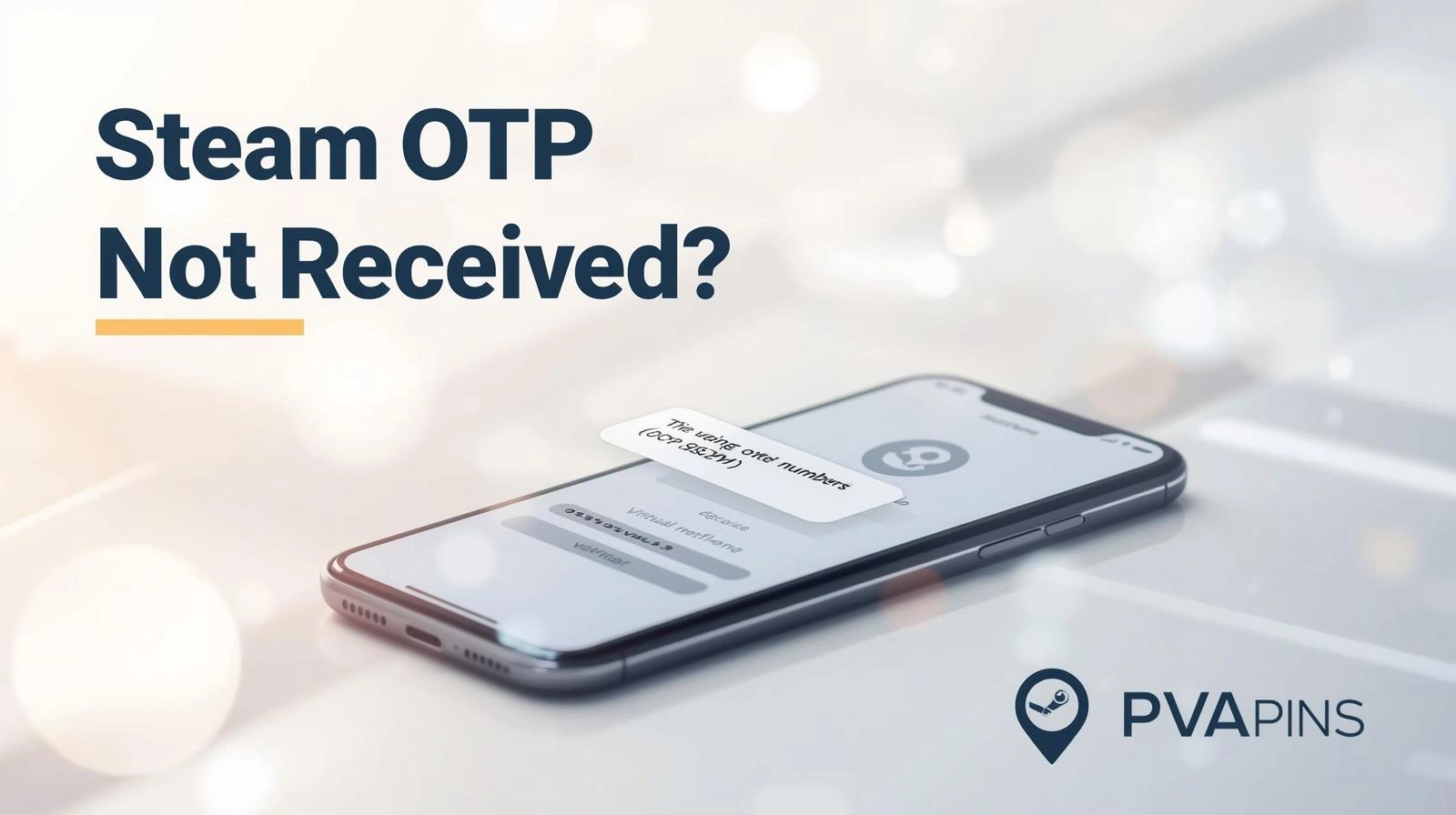 Phone showing Steam authentication code message not delivered notification