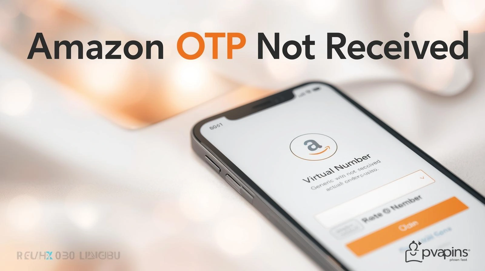 Phone showing an Amazon OTP not received message and retry option.