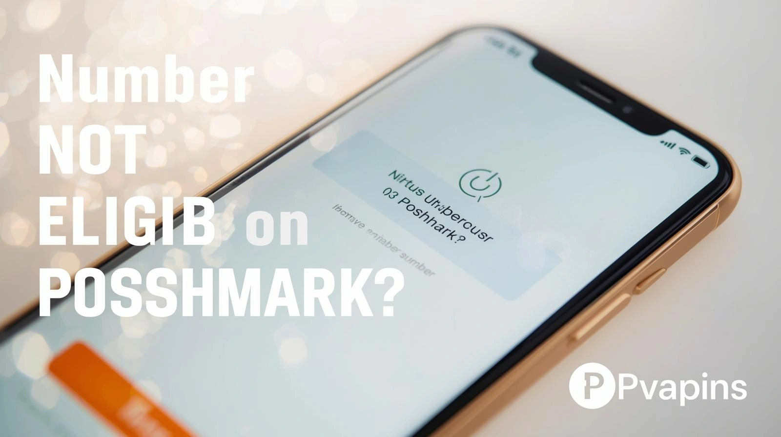 Poshmark account verification page showing “Number Not Eligible” with retry and support options