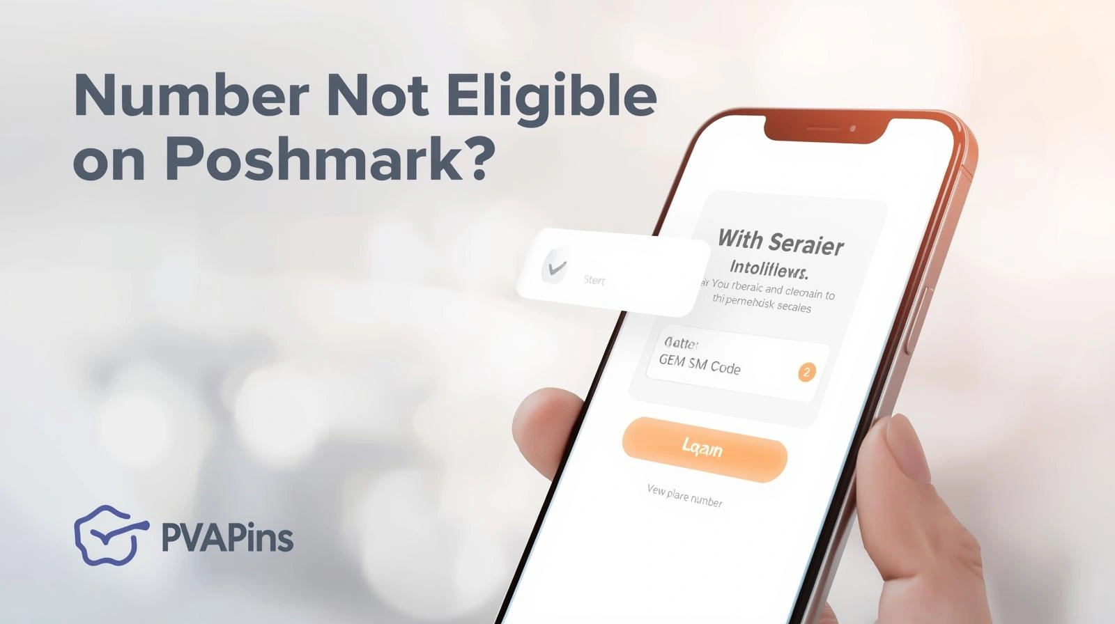 Screenshot of Poshmark error message saying “Number Not Eligible” during phone verification
