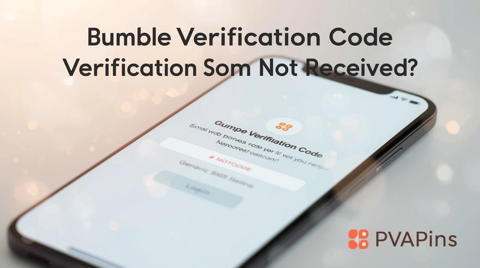 User checking SMS inbox for a Bumble verification code on a smartphone