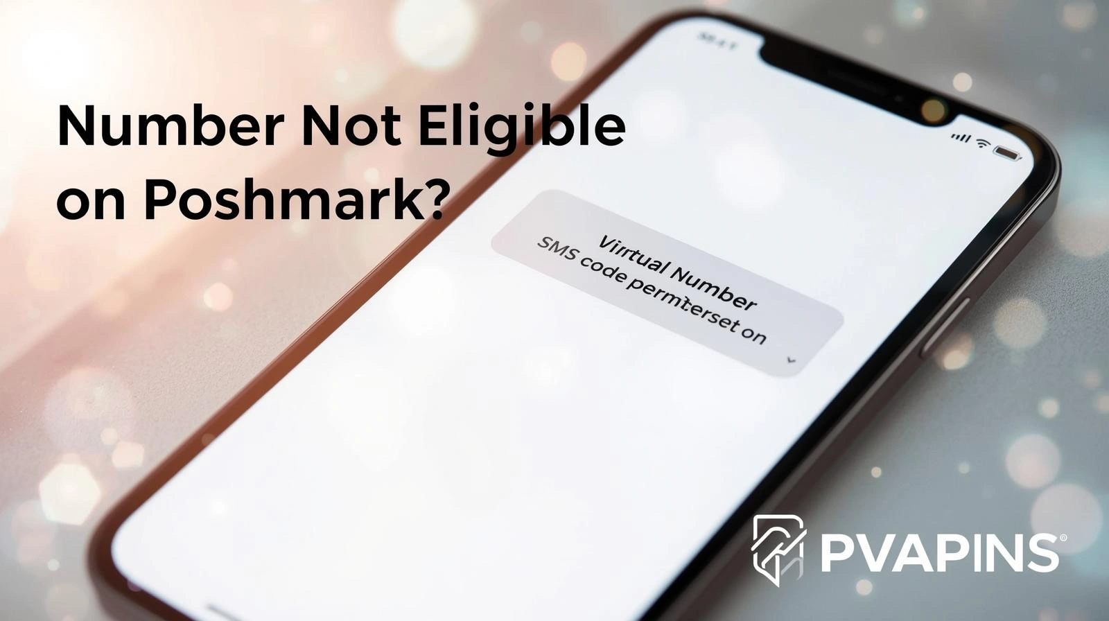 User entering a phone number on Poshmark sign-up screen and getting a “Number Not Eligible” alert