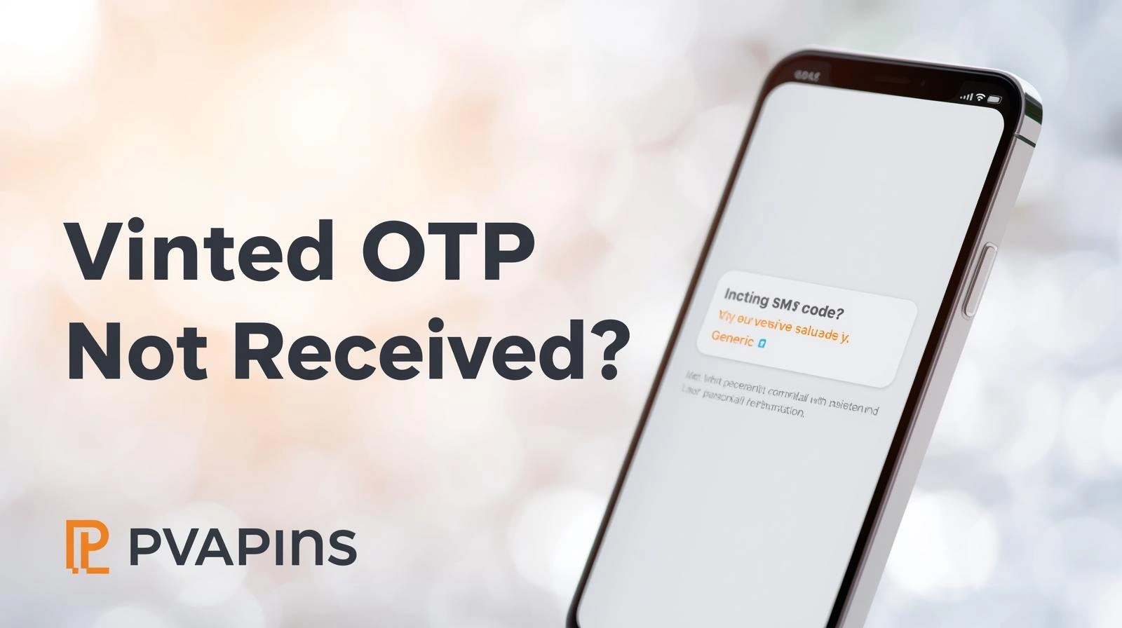 Vinted OTP not received error screen on phone during login verification