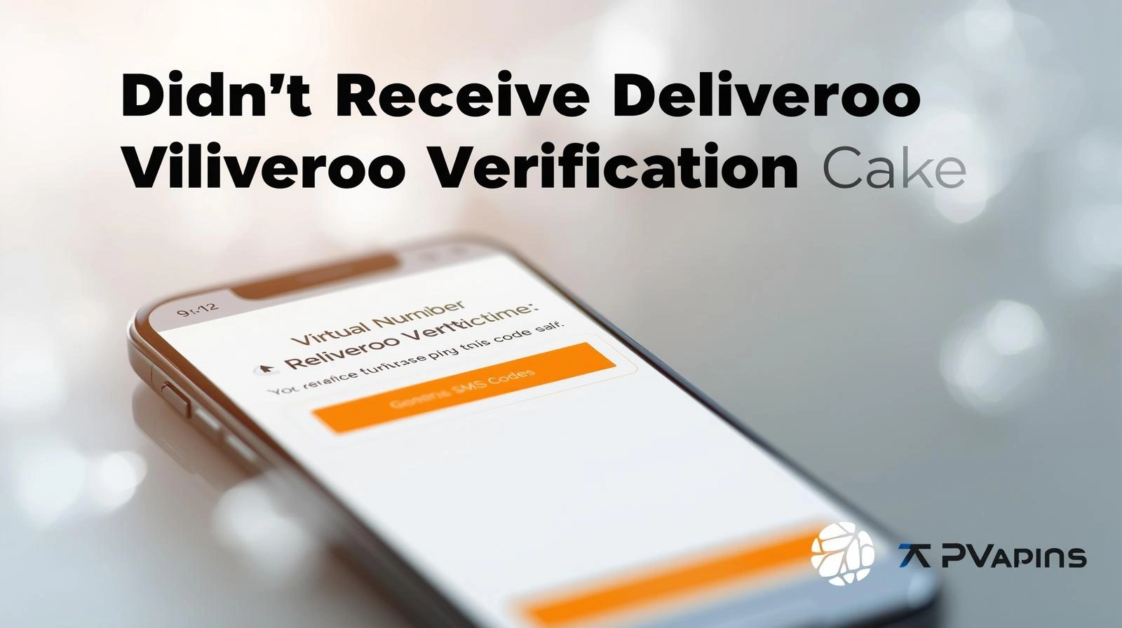 Close-up of smartphone screen showing no Deliveroo verification code received